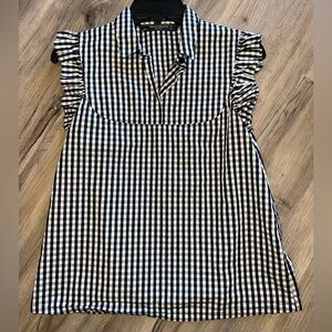 Zara Black and White Checkered Tank Top